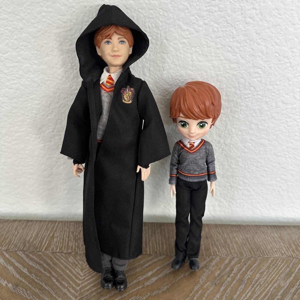 Ron‎ Weasley 11" Doll Mattel Wizarding World Harry Potter Jointed & 8" Lot of 2